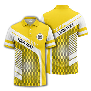 hexagon diagonal stripe geometric custom logo modern polo shirt