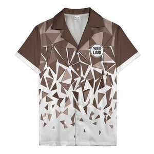 modern abstract triangular geometric hawaiian shirt for men