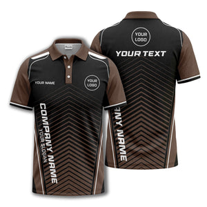 modern chevron stripes personalized logo corporate polo shirt
