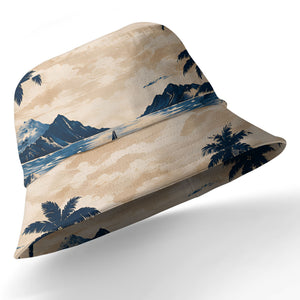 navy sailboat palm hibiscus hawaiian shirt for men
