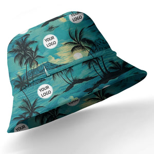 watercolor palm tree sunset sailboat hawaiian shirt