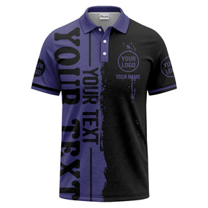 custom name & logo bold graphic personalized polo shirt