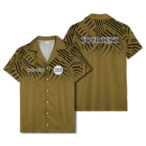 geometric waves & stripes abstract hawaiian shirt for men