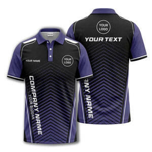 modern chevron stripes personalized logo corporate polo shirt