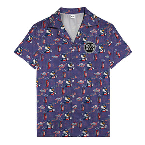 usa bald eagles golf bags fireworks hawaiian shirt for men