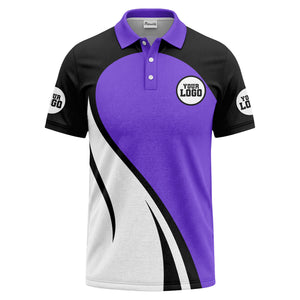 diagonal stripe custom logo modern graphic polo shirt