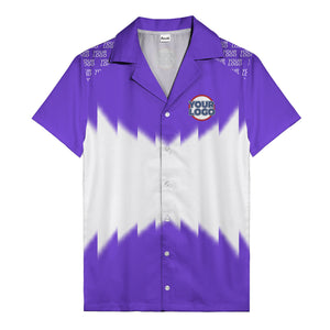 zigzag geometric custom logo aloha hawaiian shirt for men