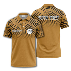 bold geometric stripes customizable polo shirt for men