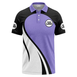diagonal stripe custom logo modern graphic polo shirt