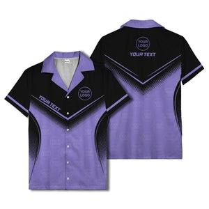 halftone dot custom logo hawaiian shirt for men