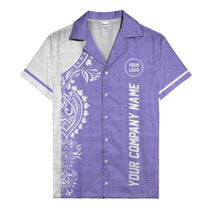 polynesian tribal tattoo motifs black white custom logo hawaiian shirt