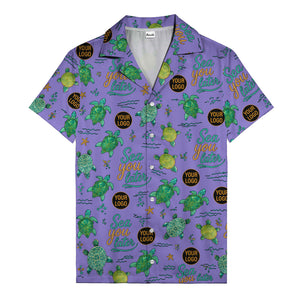 sea turtles & starfish sea you later cartoon hawaiian shirt