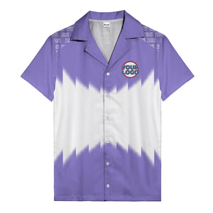 zigzag geometric custom logo aloha hawaiian shirt for men