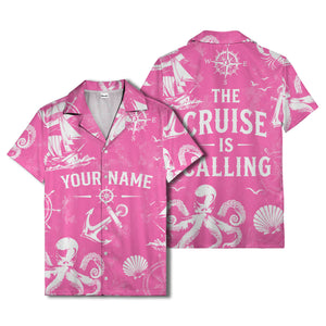 anchor octopus compass nautical adventure hawaiian shirt for men