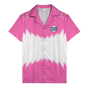 zigzag geometric custom logo aloha hawaiian shirt for men