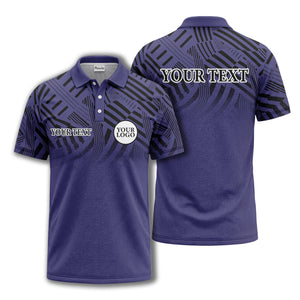 bold geometric stripes customizable polo shirt for men