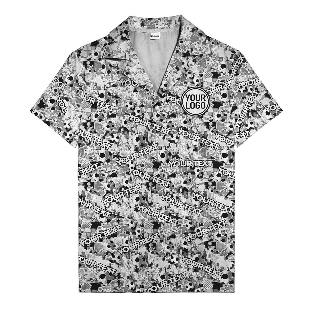 hexagon dot repeating custom text abstract geometric hawaiian shirt