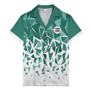 modern abstract triangular geometric hawaiian shirt for men