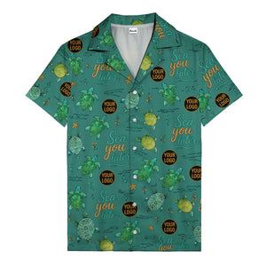 sea turtles & starfish sea you later cartoon hawaiian shirt