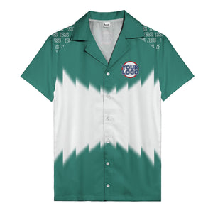 zigzag geometric custom logo aloha hawaiian shirt for men