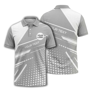 hexagon grid diagonal stripe modern geometric polo shirt for men