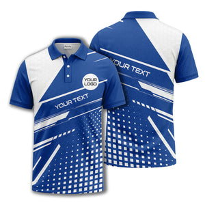 hexagon grid diagonal stripe modern geometric polo shirt for men