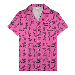 soccer stick figures & footballs fun cartoon hawaiian shirt