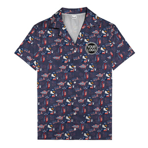 usa bald eagles golf bags fireworks hawaiian shirt for men