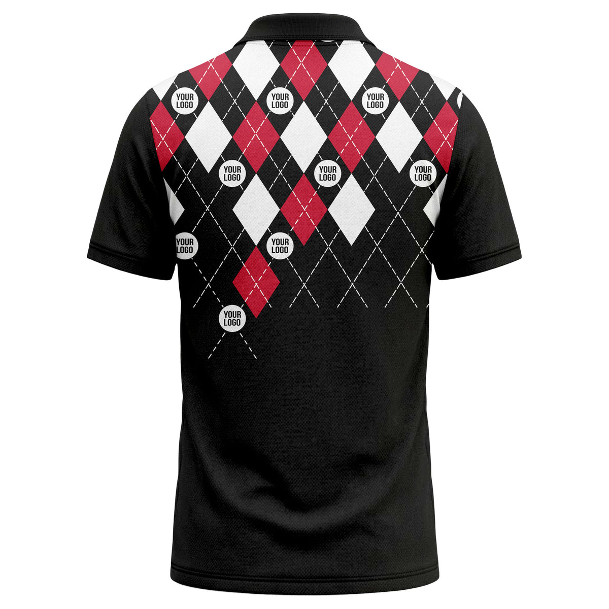 Custom Argyle Polo Shirt with Logo for Business, Golf & Team Uniforms
