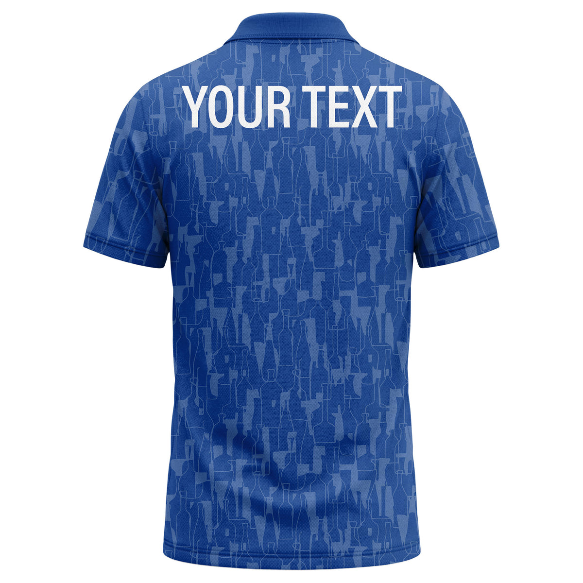 Custom Abstract Pattern Polo Shirt – Personalized Text in Your Choice of Color