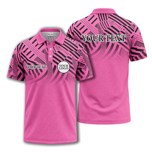bold geometric stripes customizable polo shirt for men