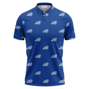 your logo repeat pattern black customizable professional polo shirt