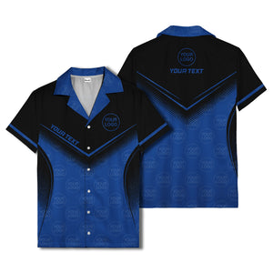 halftone dot custom logo hawaiian shirt for men