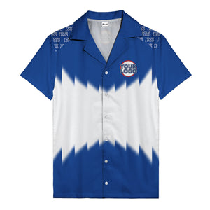 zigzag geometric custom logo aloha hawaiian shirt for men