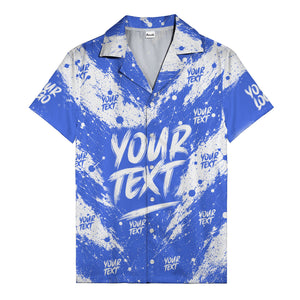 abstract splatter paint custom text hawaiian shirt with your text