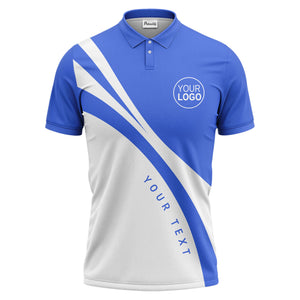 bold diagonal stripes custom logo black white gray modern golf polo shirt