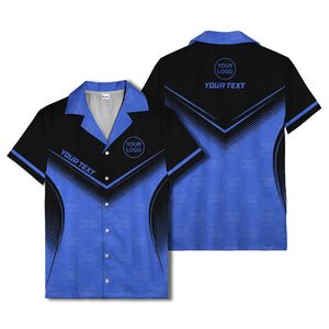 halftone dot custom logo hawaiian shirt for men