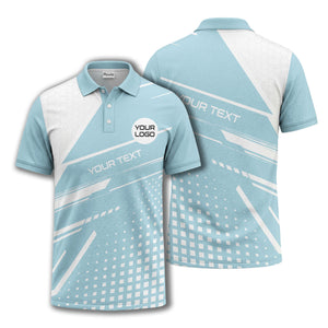 hexagon grid diagonal stripe modern geometric polo shirt for men