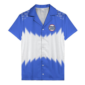 zigzag geometric custom logo aloha hawaiian shirt for men