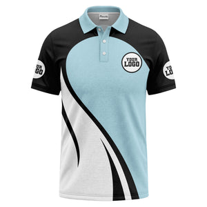 diagonal stripe custom logo modern graphic polo shirt