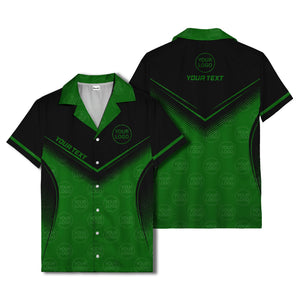 halftone dot custom logo hawaiian shirt for men