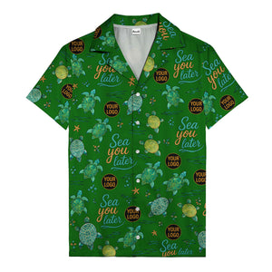 sea turtles & starfish sea you later cartoon hawaiian shirt