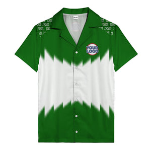 zigzag geometric custom logo aloha hawaiian shirt for men