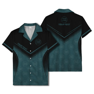 halftone dot custom logo hawaiian shirt for men