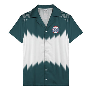 zigzag geometric custom logo aloha hawaiian shirt for men