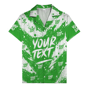 abstract splatter paint custom text hawaiian shirt with your text