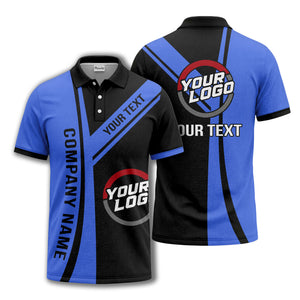 customizable company logo diagonal stripe polo shirt for corporate teams