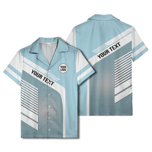 hexagon grid diagonal stripes modern geometric hawaiian shirt for men