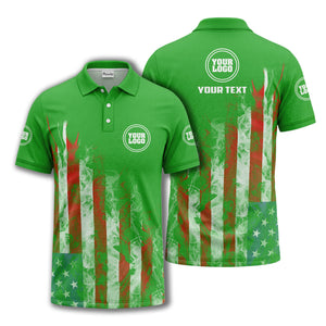 smoky american flag stars & stripes patriotic bold golf polo shirt