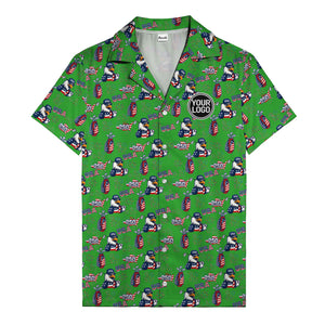 usa bald eagles golf bags fireworks hawaiian shirt for men